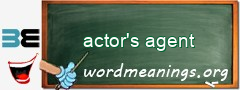 WordMeaning blackboard for actor's agent